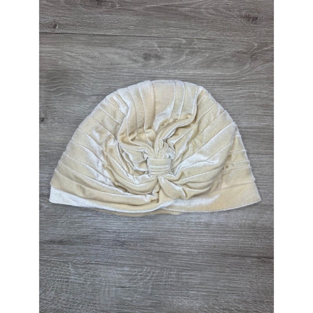 Champagne Shimmer Turban Head Wrap Stretch Knot Head Covering